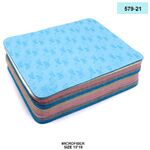 Салфетка (трет как замша)  из плотной микрофибры для протирки линз в очках 579-21, 15*18 см