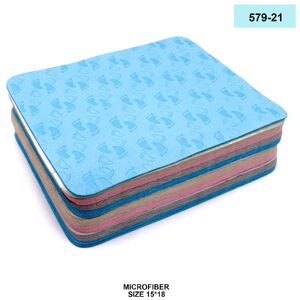 Салфетка (трет как замша)  из плотной микрофибры для протирки линз в очках 579-21, 15*18 см