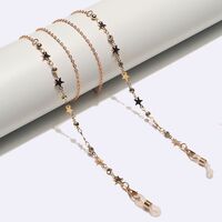 Металлическая нескользящая цепочка золотого цвета, со звездами, для очков и масок GL1625