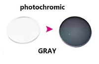 Фотохромные серые пластиковые линзы индекс 1,56 с покрытием UV400