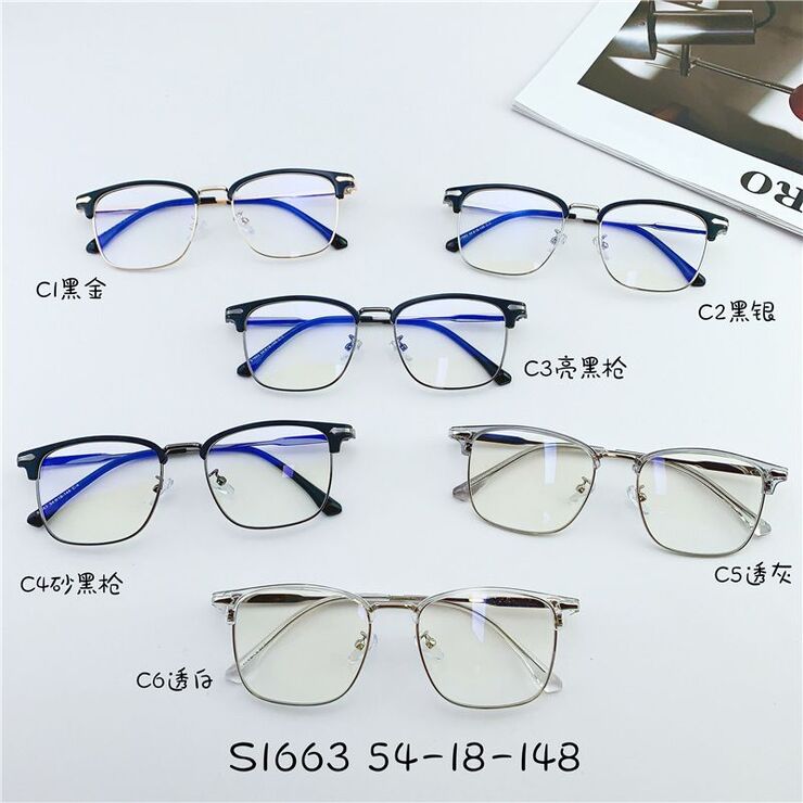 Hybrid metal + TR90 frame with Blue Block coating SANTA S1663