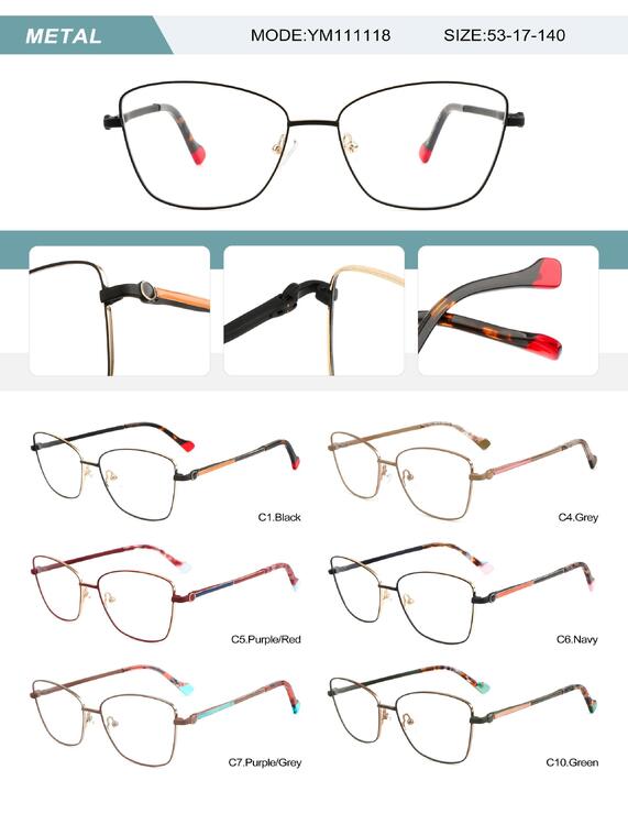 Оправа металлическая женская с флексом YM111118-DA