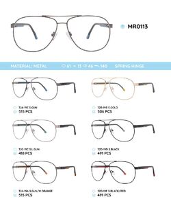 Металлическая оправа с дужками из пластика TR-90 с флексом MR0113