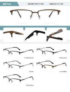 Metal frame for men with spring hinges YM111150-DA