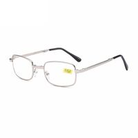 Folding metal reading glasses JY303黄片 with case, diopters from +1.00 to +4.00, RMC=62-64