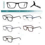 Acetate plastic frames for glasses with spring hinges Big City F3035