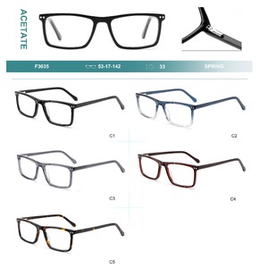 Acetate plastic frames for glasses with spring hinges Big City F3035