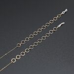 Gold-colored metal non-slip chain, round, for glasses and masks GL161