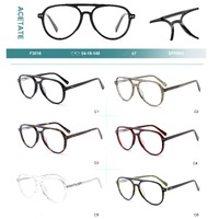 Acetate plastic frames for glasses with spring hinges Big City F3010