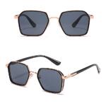 Metal eyeglasses V6030 with black lenses, diopters from 0.00 to -6.00, not centered