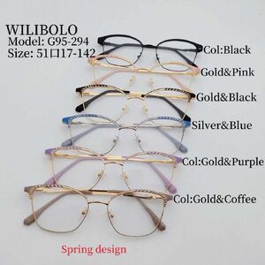 Metal ultrathin women's frames with spring hinges Wilibolo G95-294