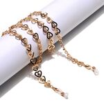 Стильная модная цепочка для очков со стразами и сердечками GL1303