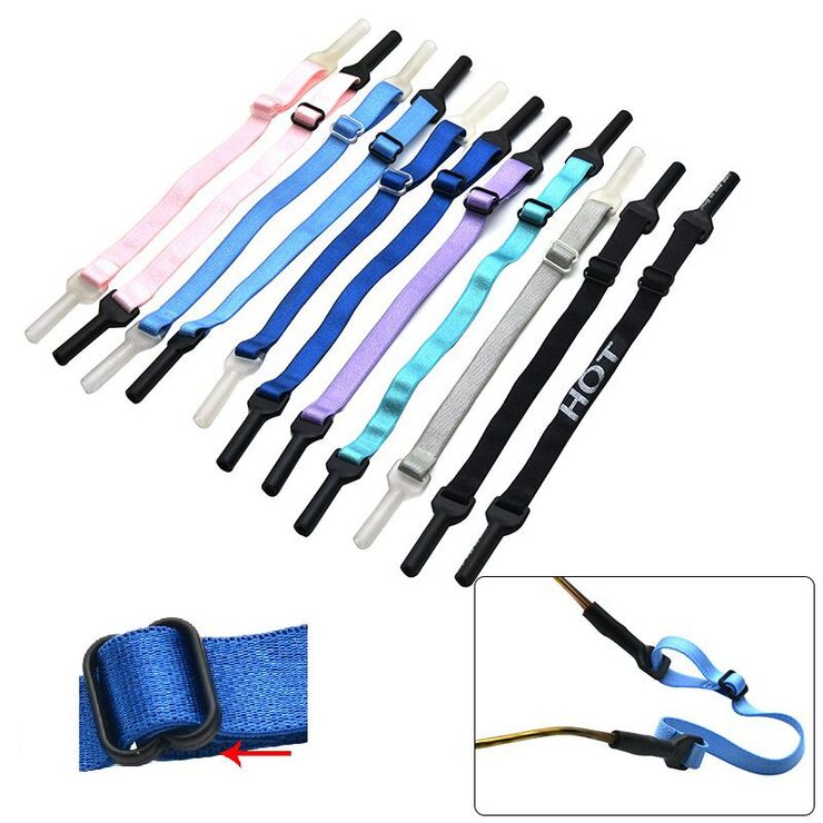 Elastic string - glasses holder with adjustable length, 26-39 cm, clamp - Ø5 mm