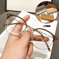 Metal eyeglasses Blue ray cut KY0046 with case