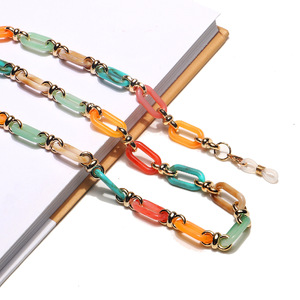 Acrylic colorful glasses chain GB141