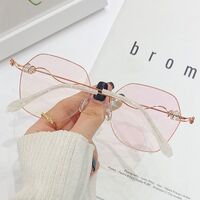 Очки металлические безрамочные с защитой от синего света 2875-GT