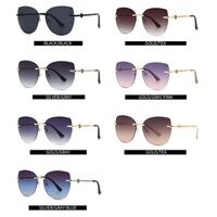 Metal rimless retro sunglasses for women Elit 2529-EL