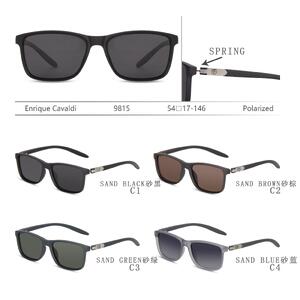 Polarized plastic sunglasses with spring hinhes Enrique Cavaldi EC9815