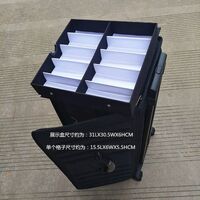 Передвижной бокс (ящик, чемодан, кофр, органайзер, витрина) на колёсах для оправ и очков на 100 мест JS-C190428