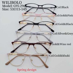 Metal ultrathin women's frames with spring hinges Wilibolo G95-296