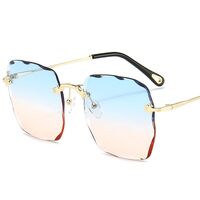 Metal rimless sunglasses with UV400 protection 2877-GT