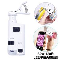 Portable microscope for phone mounting BU120X, magnification: 80-120X
