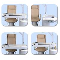 Рабочее место офтальмолога, комбинированный стол + кресло S-980B, столешница 1010*480 мм