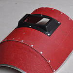 Protective welding cardboard mask with aluminum edging, 1.5 mm thickness