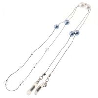 Metal non-slip chain, with pearl, for glasses and masks GL082