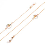 Металлическая цепочка для очков с кулоном со стразами GL1073