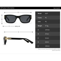 Plastic square sunglasses for men Elit 6107-EL