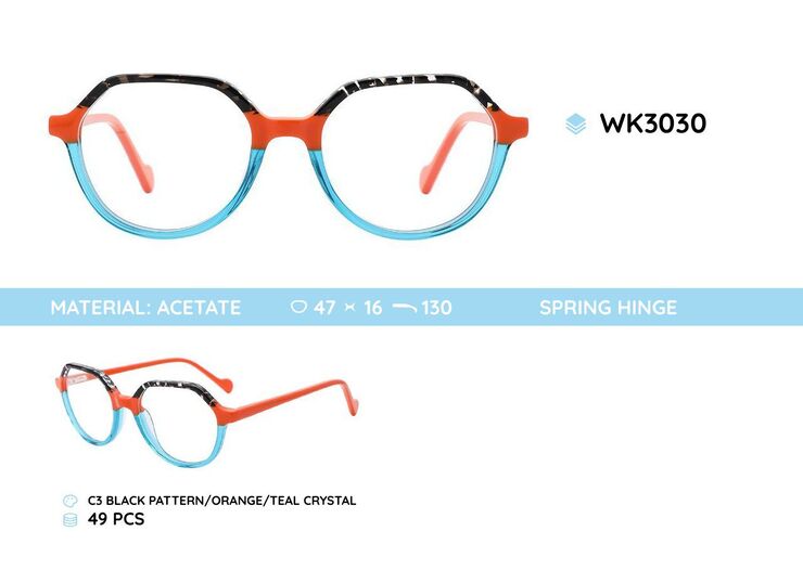 Детские пластиковые оправы из материала ацетат WK3030