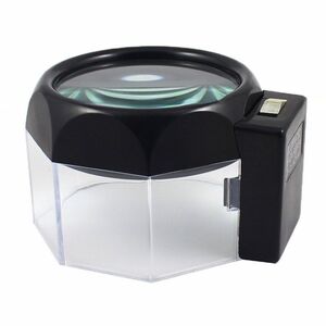 Tabletop magnifying glass with backlight 13104-XX, magnification: 5X