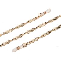 Металлическая нескользящая цепочка золотого цвета, в виде цифры 8, для очков и масок GL1545