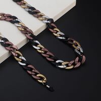 Acrylic non-slip chain, thick concave shape 29 colors, for glasses and masks GB011