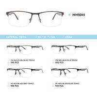 Оправа для очков металлическая мужская полуободковая MM3041