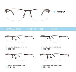 Оправа для очков металлическая мужская полуободковая MM3041
