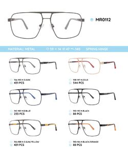 Металлическая оправа с дужками из пластика TR-90 с флексом MR0112