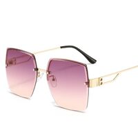 Metal rimless sunglasses with UV400 protection 2953-GT