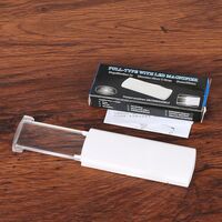 Folding magnifier with universal backlight 95822-XX, dimensions: 58*23 mm. Magnification: 2Х