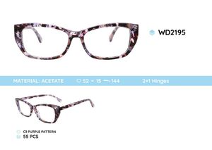 Plastic acetate eyeglasses frame for women WD2195