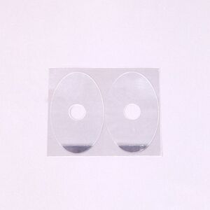 Липкий сегмент (липучки, слиперы, противоскользящие накладки) для линз, прозрачные с серебряной кромкой, поливинилхлорид, 500 штук
