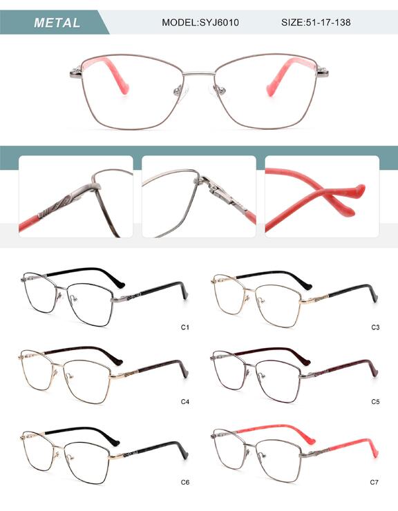 Metal frame for women with spring hinges SYJ6010-DA