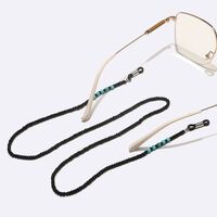 Black plastic non-slip bead chain, for glasses and masks GL1115-2