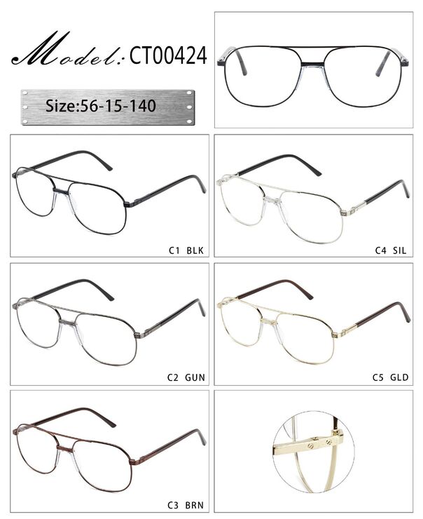 Оправа металлическая с мягким носоупором и флексом CT00424-DA