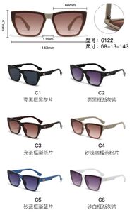 PC plastic sunglasses with metal hinge 6122W