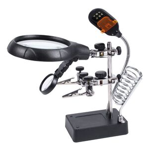 Лупа настольная мультифункциональная с подсветкой 16129-C1-XX, увеличение: 3X, 5X, 8X