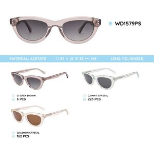 Plastic acetate frame polarized sunglasses WD1579PS