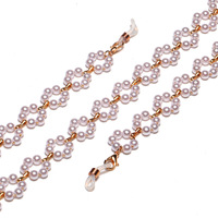 Цепочка для очков с белым цветком жемчугом GL1195