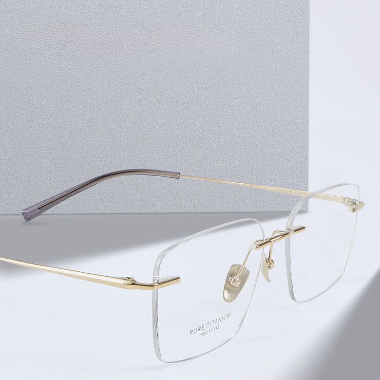 Titanium extralight rimless frames MAMO PT08265